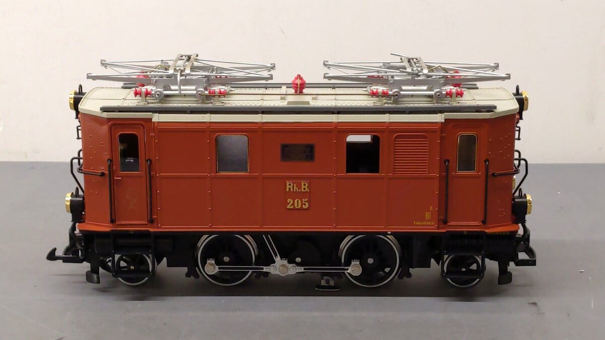 LGB 2045 G Scale RhB Electric Locomotive #205 EX/Box