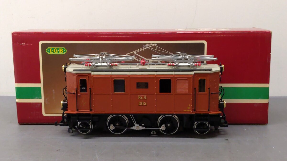 LGB 2045 G Scale RhB Electric Locomotive #205 EX/Box