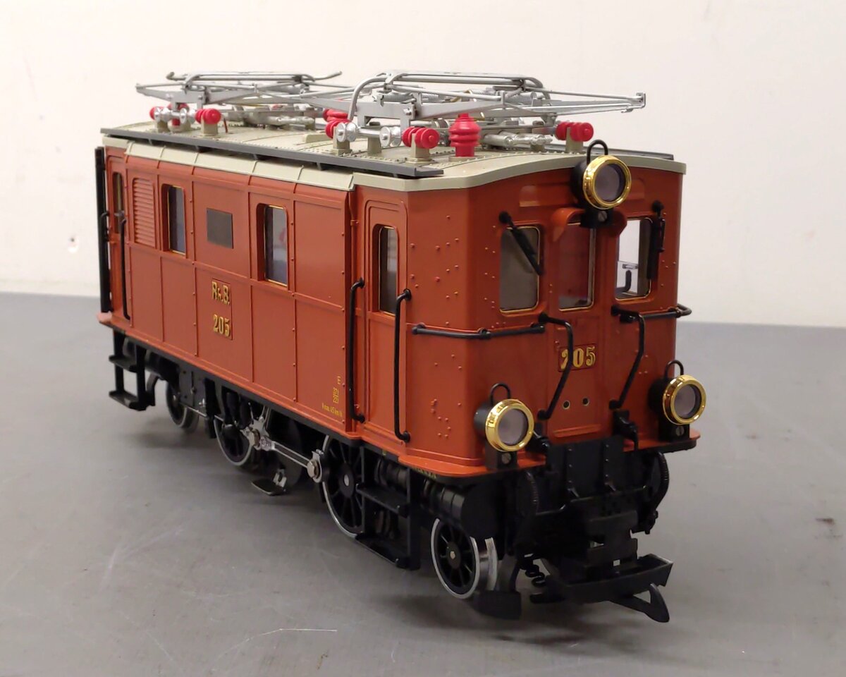 LGB 2045 G Scale RhB Electric Locomotive #205 EX/Box