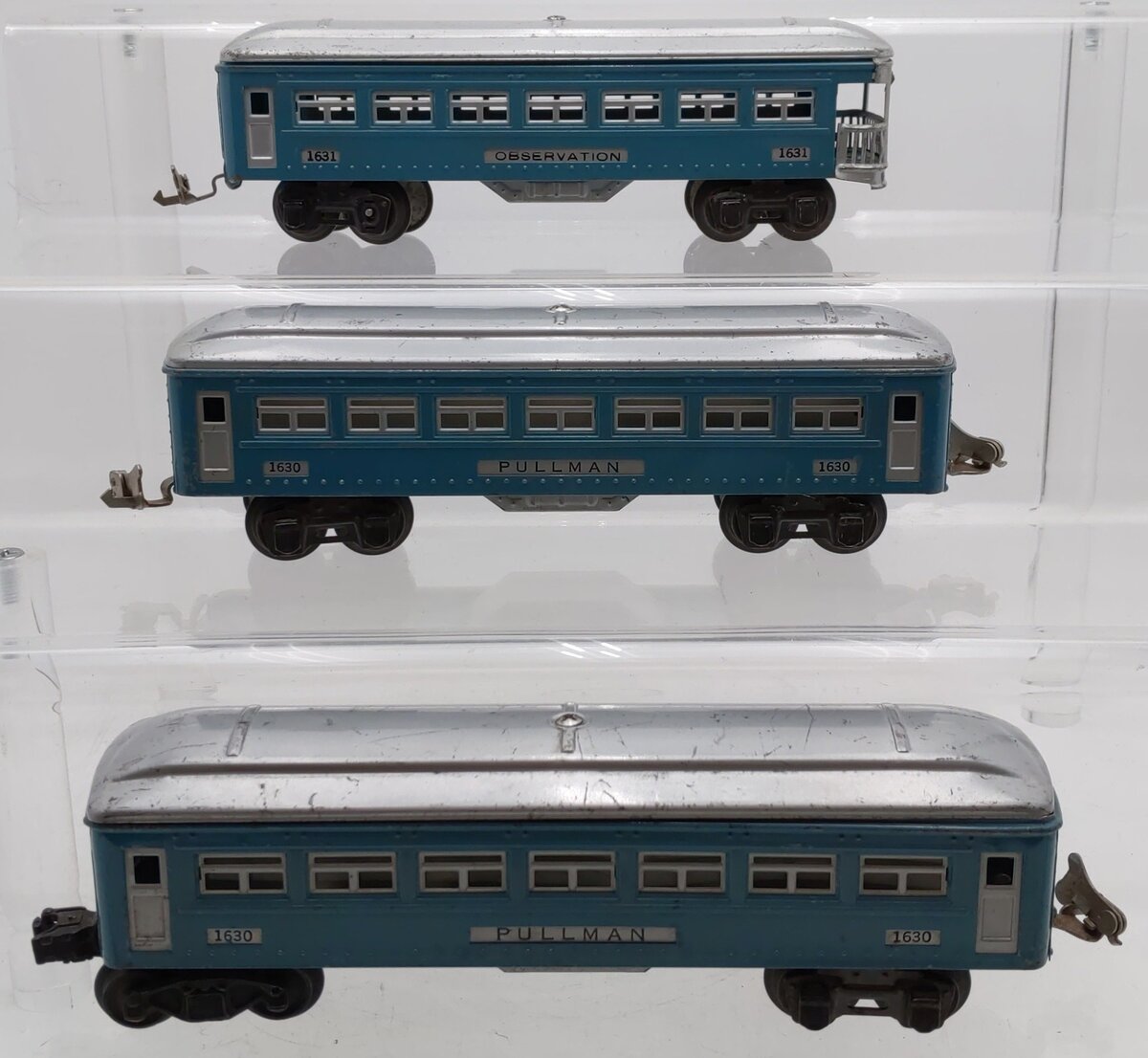 Lionel Vintage O Gauge Tinplate Passenger Cars #1630,1630,1631 [3] VG