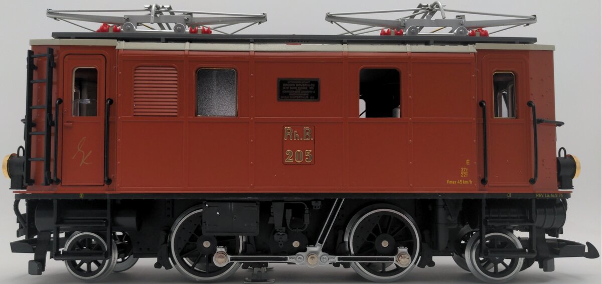 LGB 2045 G Scale RhB Electric Locomotive #205 EX/Box