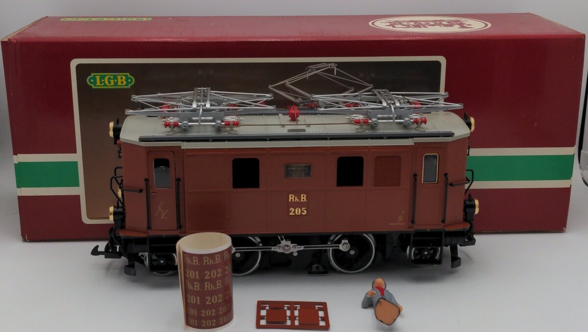 LGB 2045 G Scale RhB Electric Locomotive #205 EX/Box