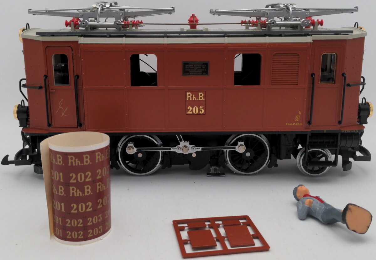 LGB 2045 G Scale RhB Electric Locomotive #205 EX/Box