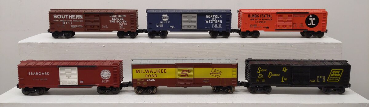 Lionel & Menards Assorted O Gauge Boxcars [6] EX