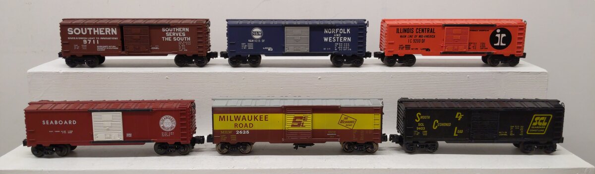 Lionel & Menards Assorted O Gauge Boxcars [6] EX