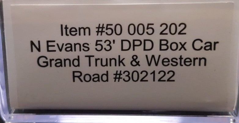 Atlas 50005202 N Grand Trunk 53' Evans Double Plug Door Boxcar #302122 LN/Box