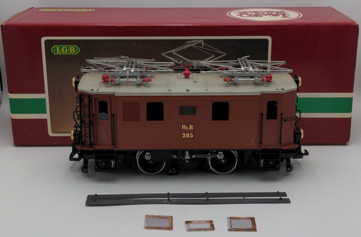 LGB 2045 G Scale RhB Electric Locomotive #205 VG/Box