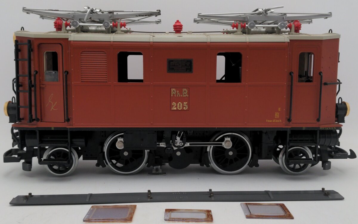 LGB 2045 G Scale RhB Electric Locomotive #205 VG/Box