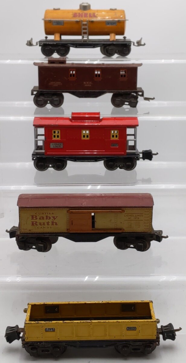 Lionel Vintage O Gauge Freight Cars #2657,1682,654,1679,2652 [5] VG