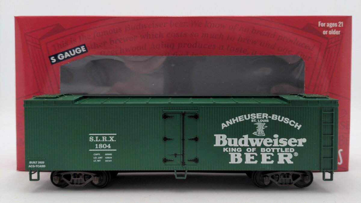 American Flyer 2001013 S TCA Budweiser Beer Woodside Reefer #1804 EX/Box