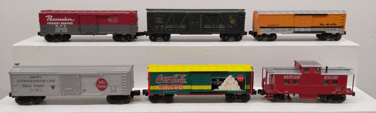 K-Line, Lionel, & Others Assorted O Gauge Freight Cars & Caboose [6] EX