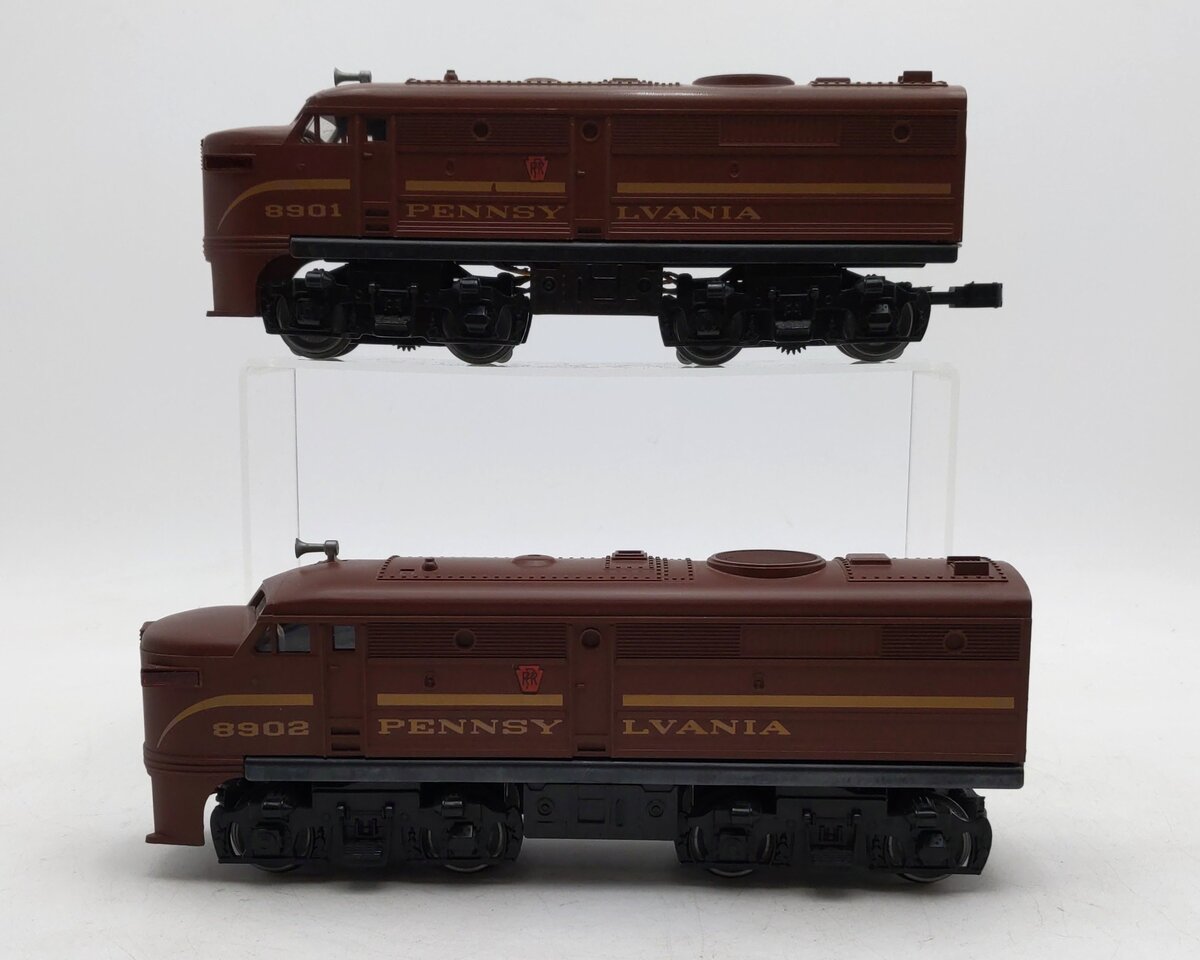Lionel 6-18901 O Gauge Pennsylvania AA Alco Diesel Locomotive #8901/8902 Set VG