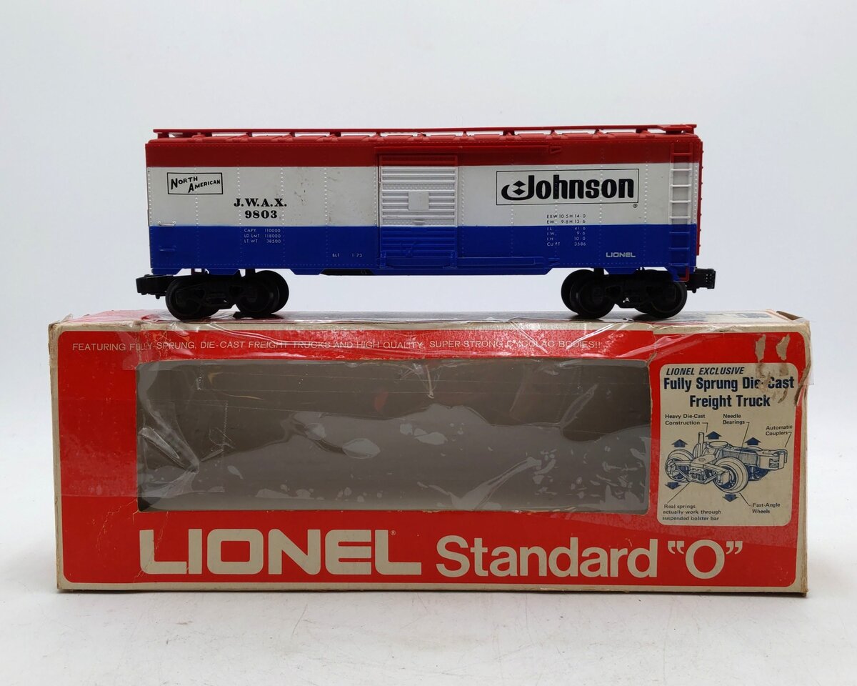 Lionel 6-9803 O Gauge Johnson Wax Box Car EX/Box
