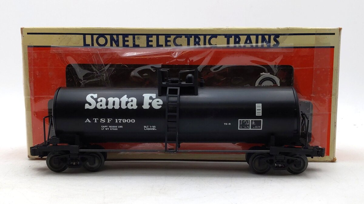 Lionel 6-17900 O Gauge Santa Fe Unibody Single Dome Tank Car #17900 EX/Box