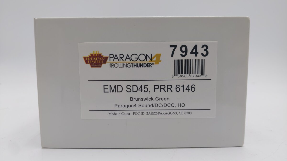 Broadway Limited 7943 HO PRR EMD SD45 Diesel Locomotive P4 Sound/DC/DCC #6146 EX/Box