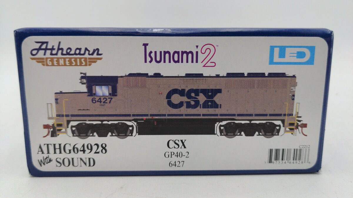 Athearn G64928 HO Scale CSX Diesel Locomotive #6427 w/DCC VG/Box