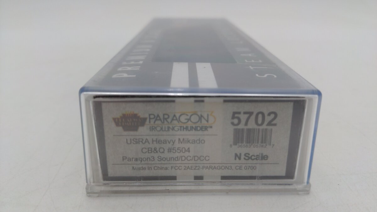 Broadway Limited 5702 N CB&Q USRA Heavy Mikado Steam Locomotive Sound #5504 EX/Box