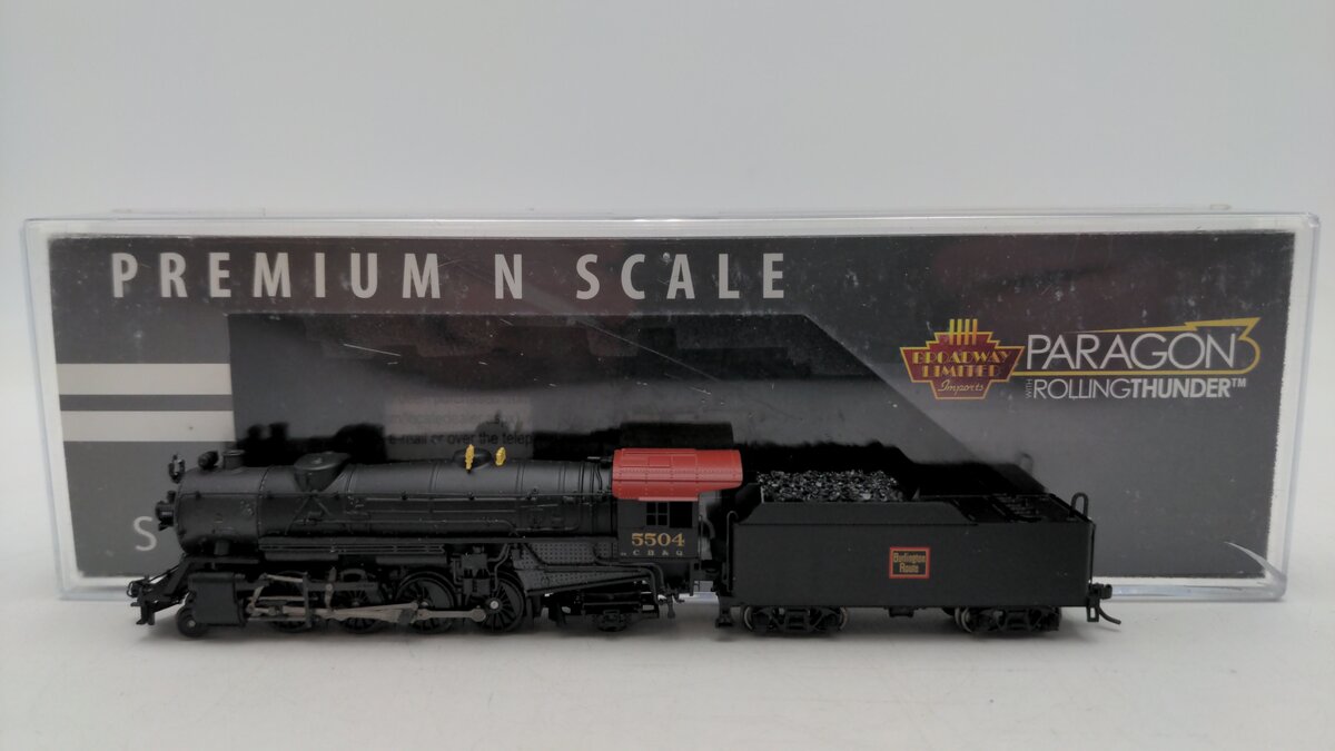 Broadway Limited 5702 N CB&Q USRA Heavy Mikado Steam Locomotive Sound #5504 EX/Box