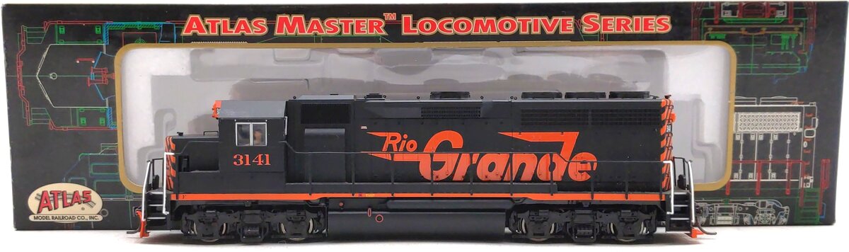 Atlas 9184 HO Scale Rio Grande EMD GP40 Diesel Locomoitve #3141 w/DCC LN/Box