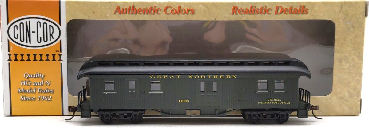 Con-Cor 0001-005710 HO Scale Great Northern RPO/Baggage Passenger Car #608 LN/Box