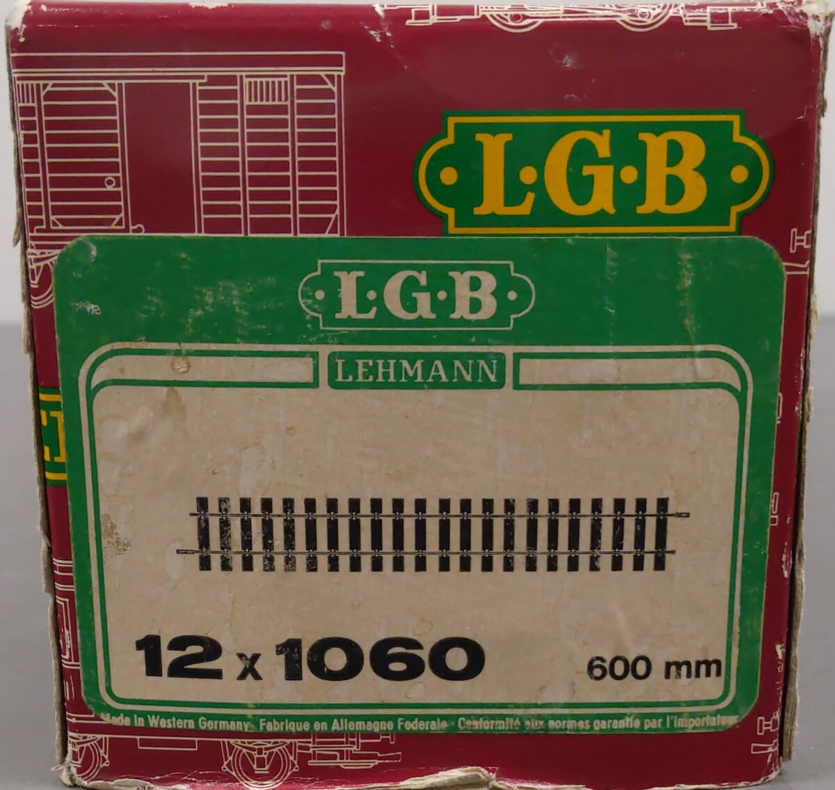 LGB 1060 G 600mm 24" Brass Rail Straight Track (Box of 12) EX/Box