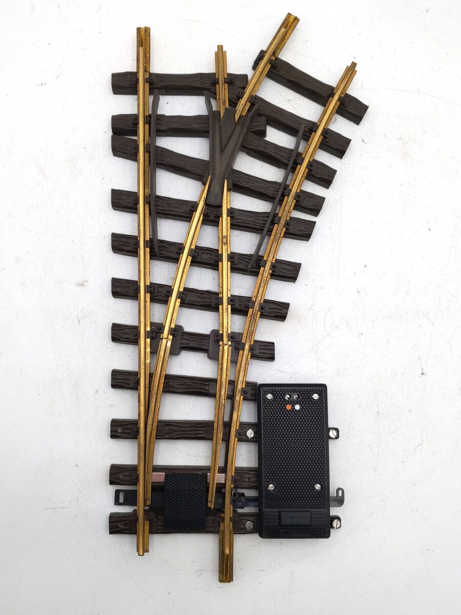 LGB 12050 G Brass 30° Right Hand R1 Remote Electric Switch Turnout EX/Box
