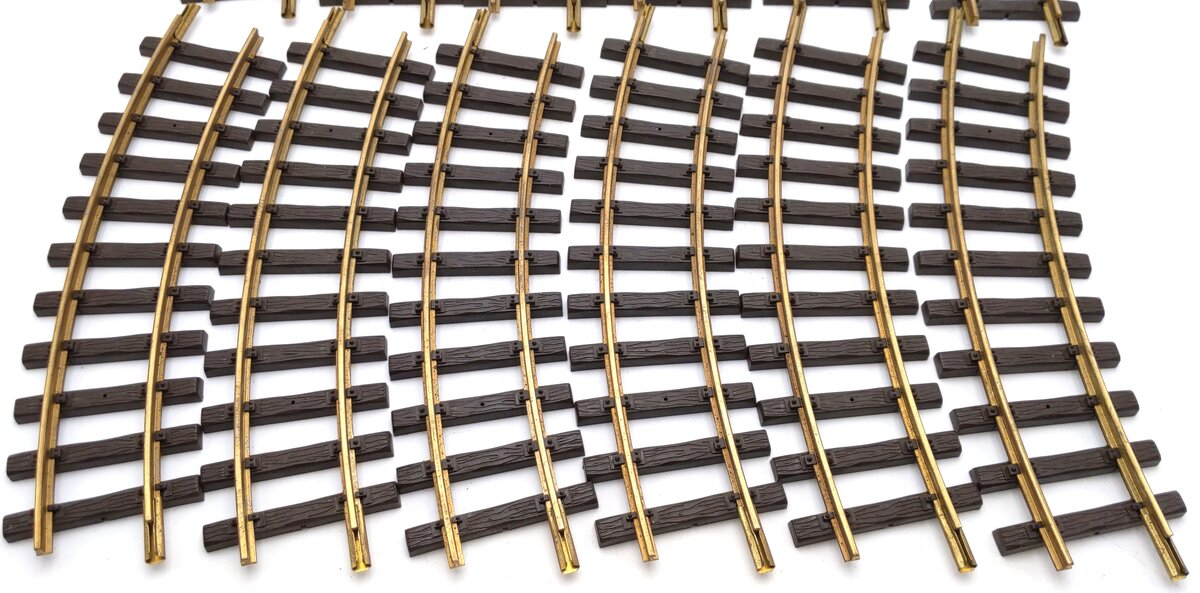 LGB 1100 G Scale 30 Degree Curved Track Sections (12) VG/Box
