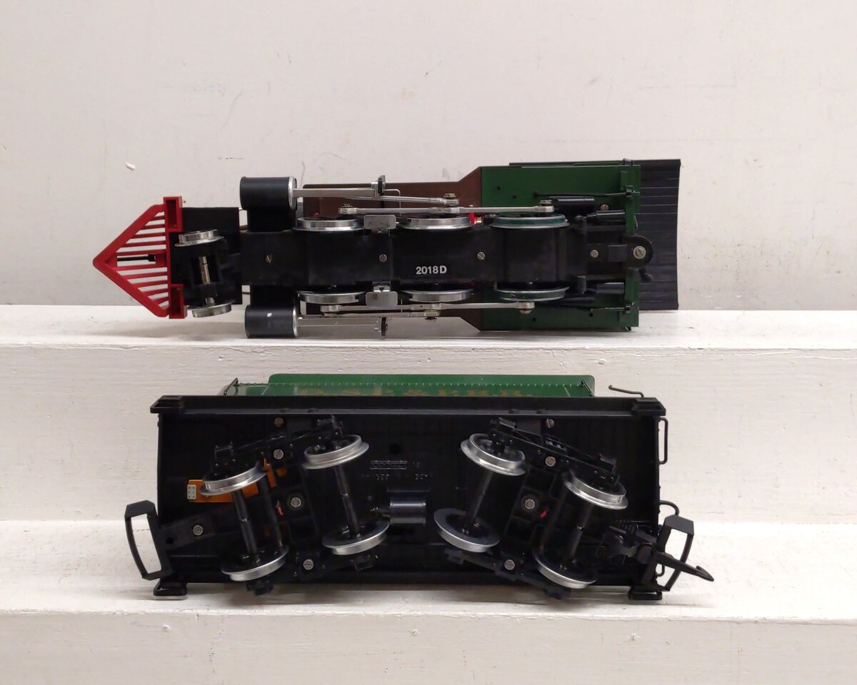 LGB 2018D G Scale DSP&PRR 2-6-0 Mogul Steam Locomotive & Tender #18 EX/Box
