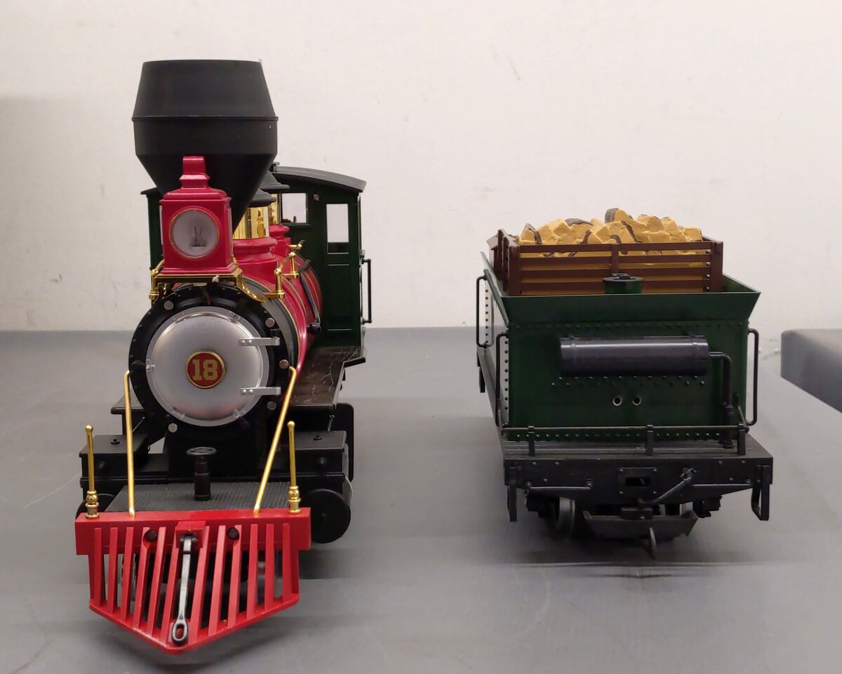 LGB 2018D G Scale DSP&PRR 2-6-0 Mogul Steam Locomotive & Tender #18 EX/Box