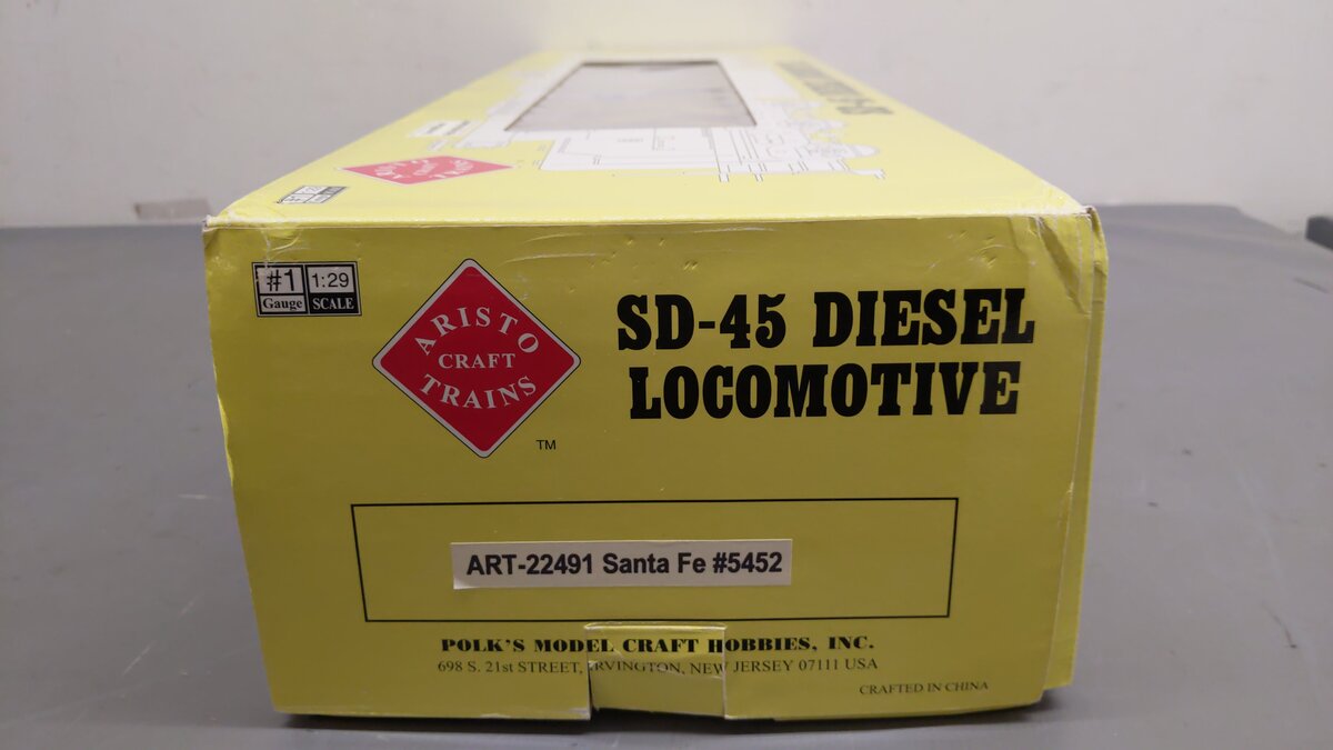 Aristo-Craft 22491 G Scale Santa Fe SD45 Diesel Locomotive # 5452 VG/Box