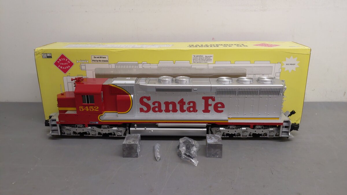 Aristo-Craft 22491 G Scale Santa Fe SD45 Diesel Locomotive # 5452 VG/Box