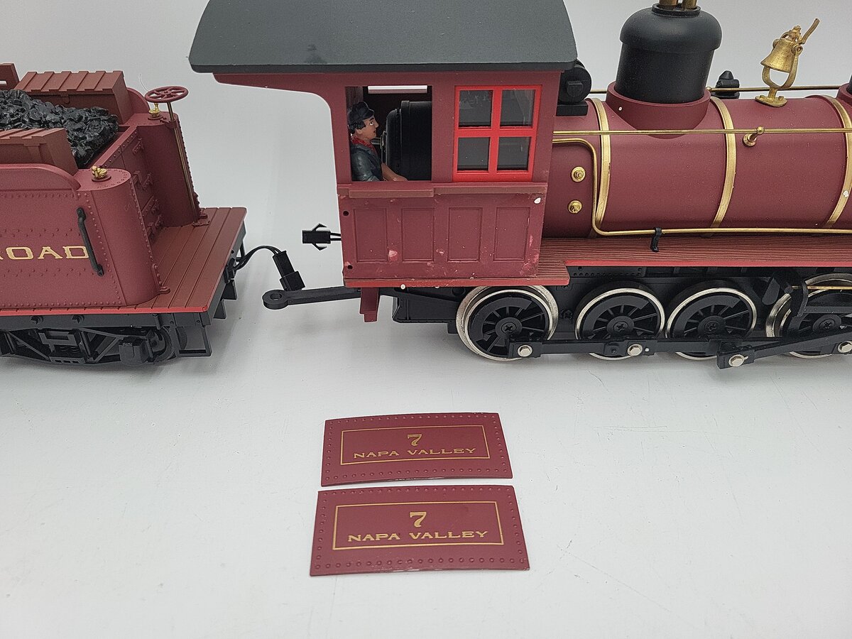 Aristo-Craft ART-80108 Napa Valley 2-8-0 Steam Locomotive & Tender EX/Box