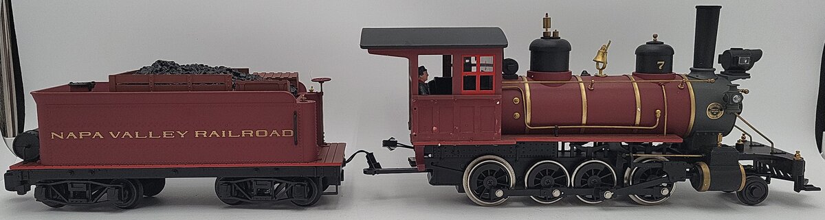 Aristo-Craft ART-80108 Napa Valley 2-8-0 Steam Locomotive & Tender EX/Box