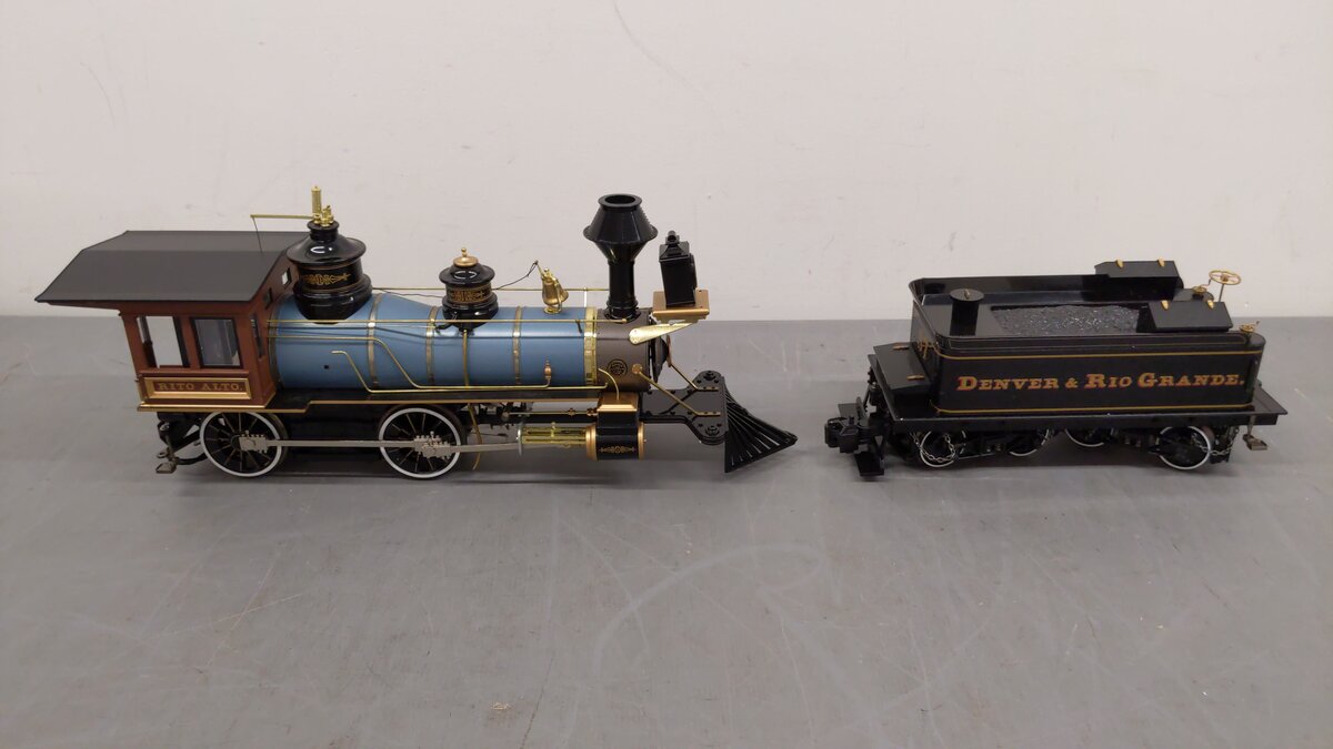 Bachmann 81398 G Denver & Rio Grande Western 4-4-0 Steam Locomotive & Tender VG/Box