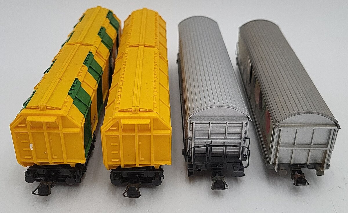 Roco HO Scale Migros and VAM Car Assortment: 46397, 4341, 46227, 46228 [4] EX/Box