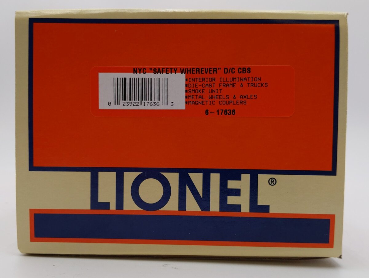 Lionel 6-17636 O Gauge New York Central Diecast Safety Caboose #18096 EX/Box