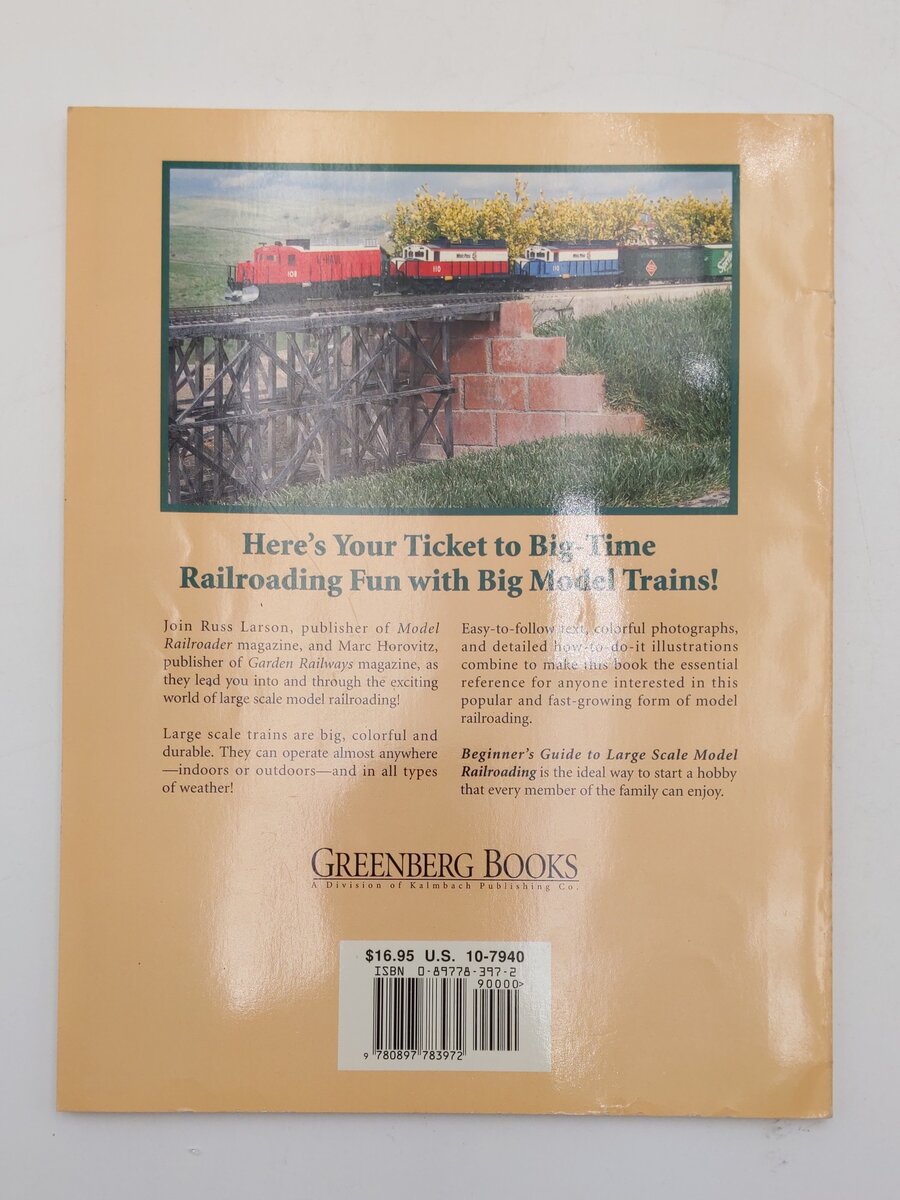 Beginners Guide To Large Scale Model Railroading Paperback Book By Marc Horovitz EX