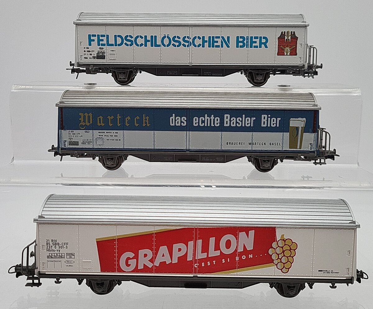 Roco HO Scale SBB Reefer Car Assortments: 291031, 4340C, 4340F [3] EX/Box