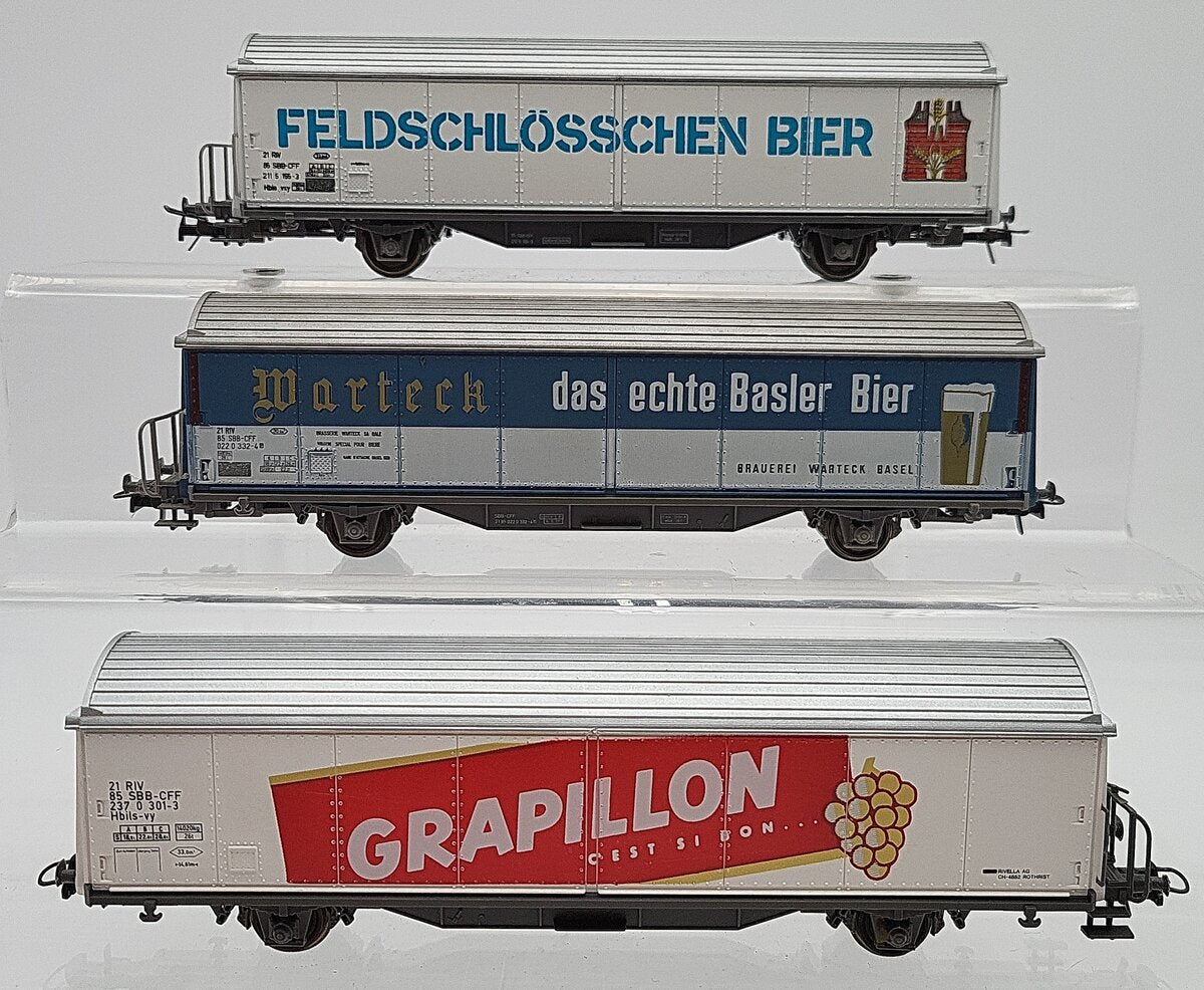 Roco HO Scale SBB Reefer Car Assortments: 291031, 4340C, 4340F [3] EX/Box