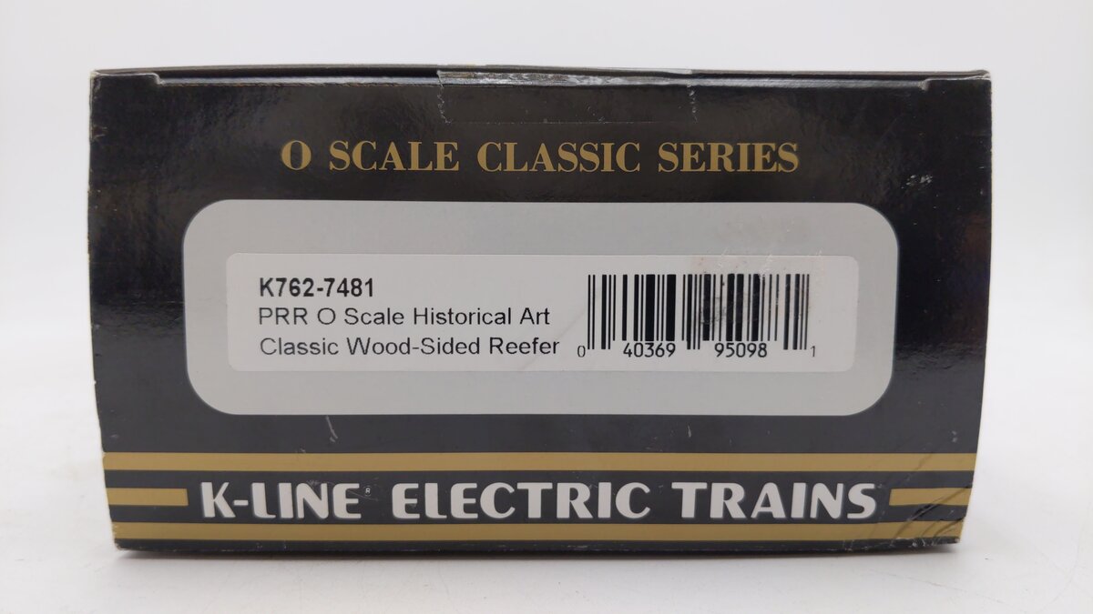 K-Line K792-7481 O PRR Historical Art Classic Wood-Sided Reefer LN/Box