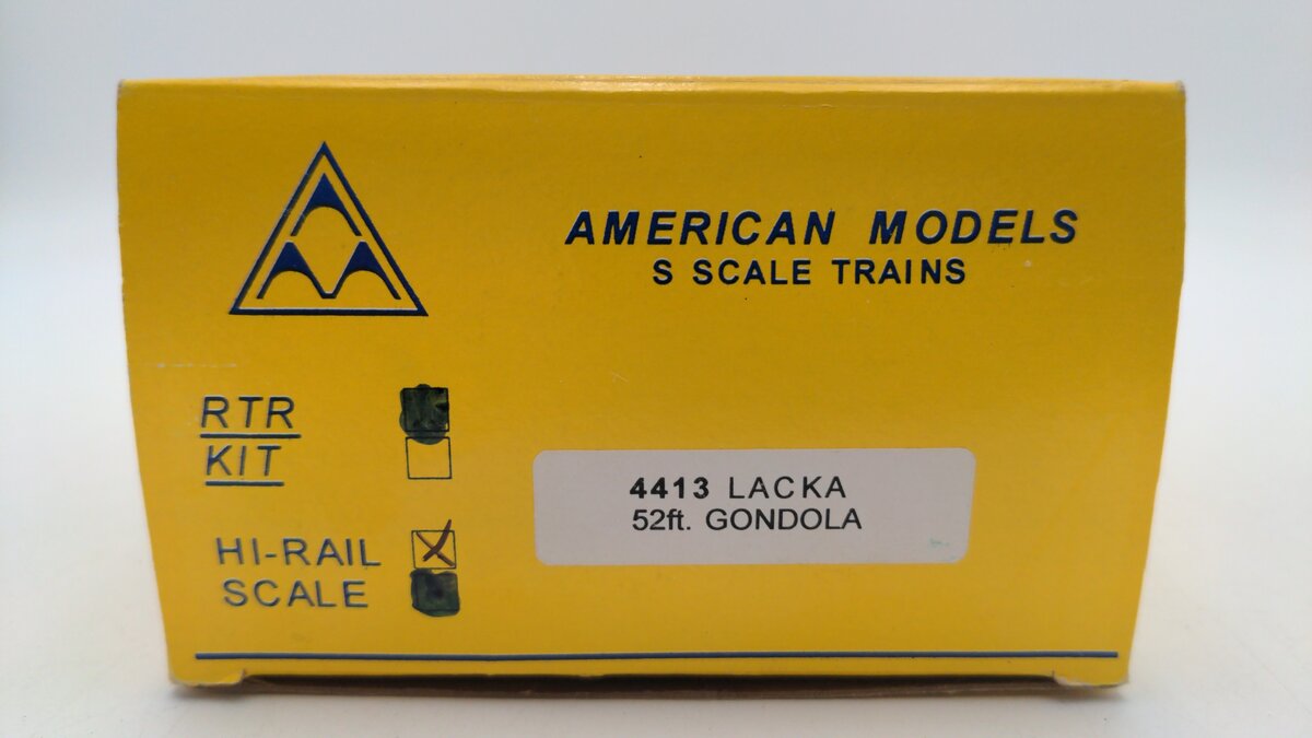American Models 4413 S Scale Lackawanna 52' Gondola #69565 EX/Box