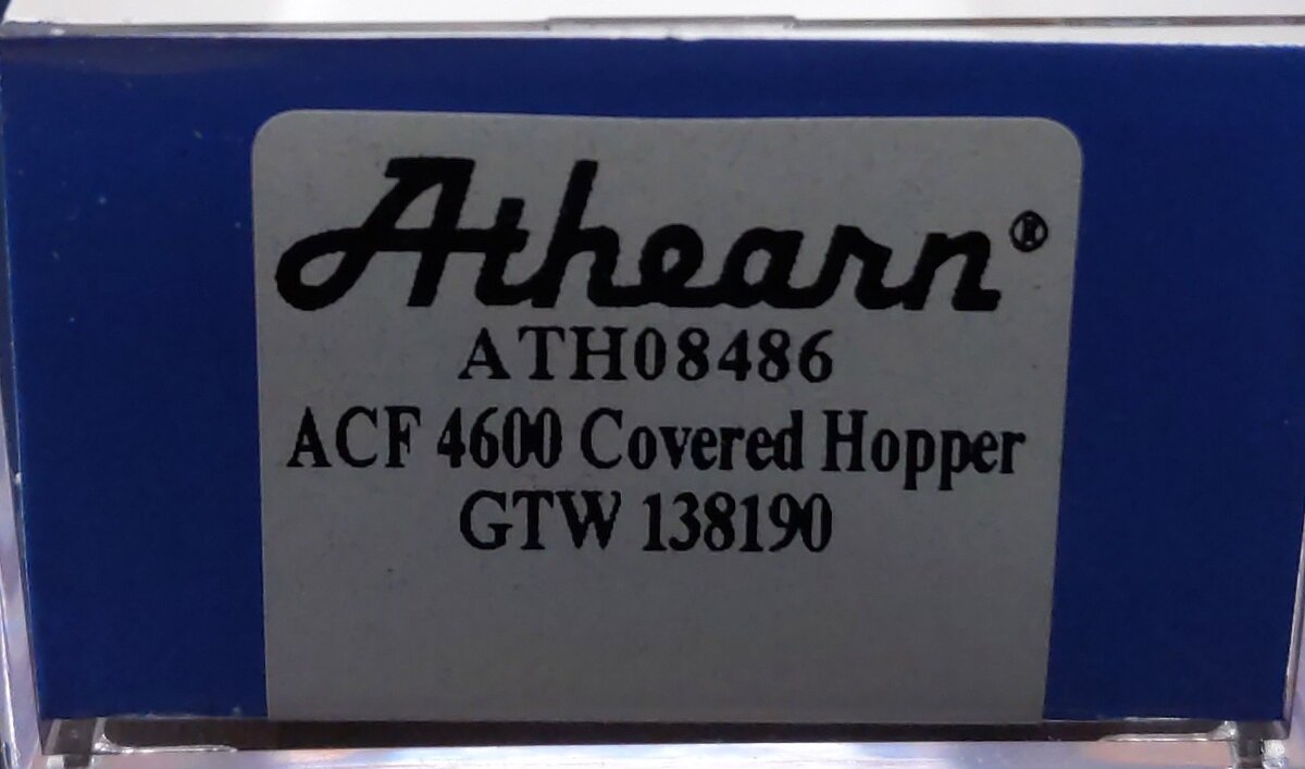 Athearn 8486 N GTW ACF 4600 3-Bay CF Hopper #138190