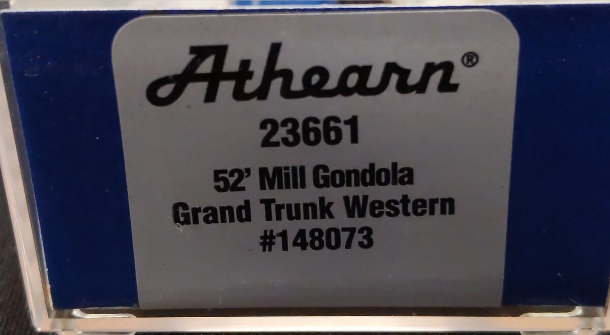 Athearn 23661 N Grand Trunk Western 52' Mill Gondola Ready to Run #148073 LN/Box