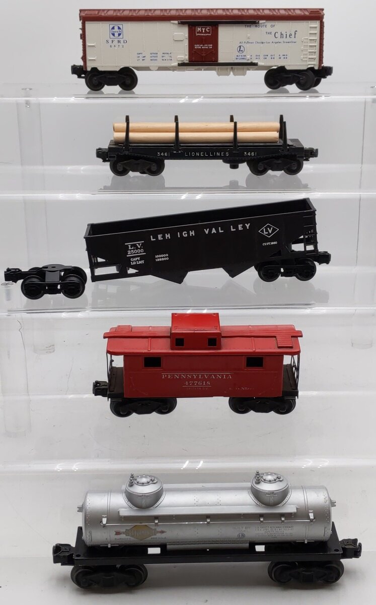 Lionel Vintage O Gauge Freight Cars #6672,25000,3461,6465,477618 [5] VG