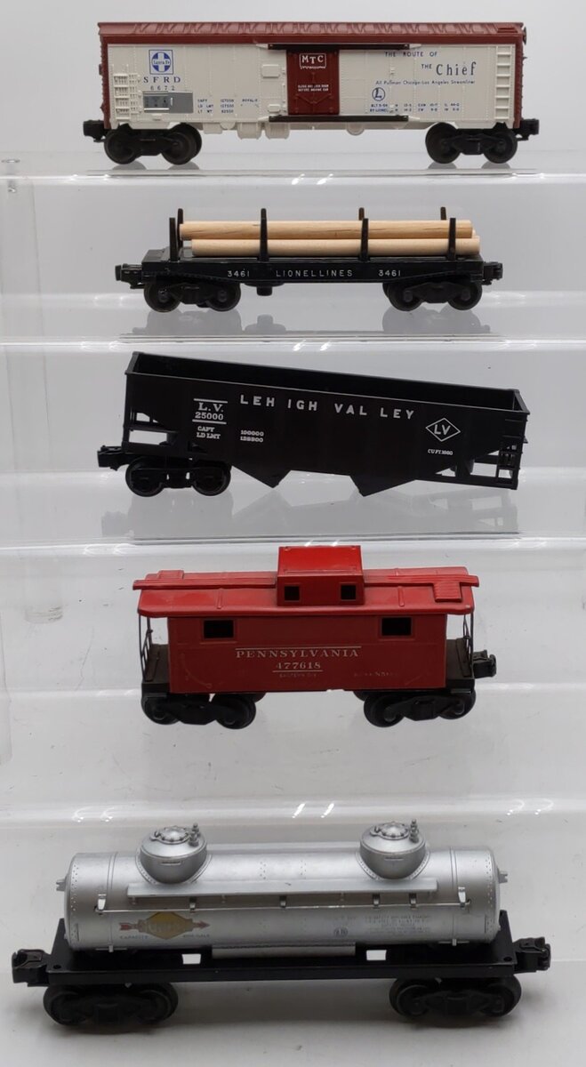Lionel Vintage O Gauge Freight Cars #6672,25000,3461,6465,477618 [5] VG