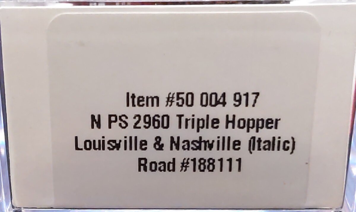 Atlas 50004917 N Louisville & Nashville PS 2750 Triple Hopper #188111 LN/Box