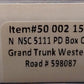 Atlas 50002151 N Scale Grand Trunk Western NSC 50' Plug Door Box #598087