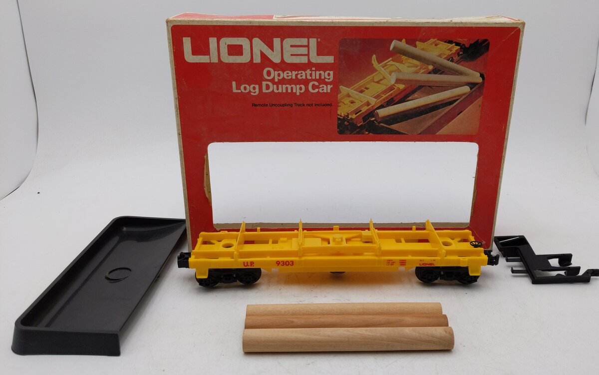 Lionel 6-9303 O Gauge Union Pacific Operating Dump Car EX/Box