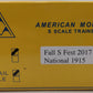 American Models 2017 S Gauge MNX National Car Company Fall Fest Boxcar #1915 EX/Box