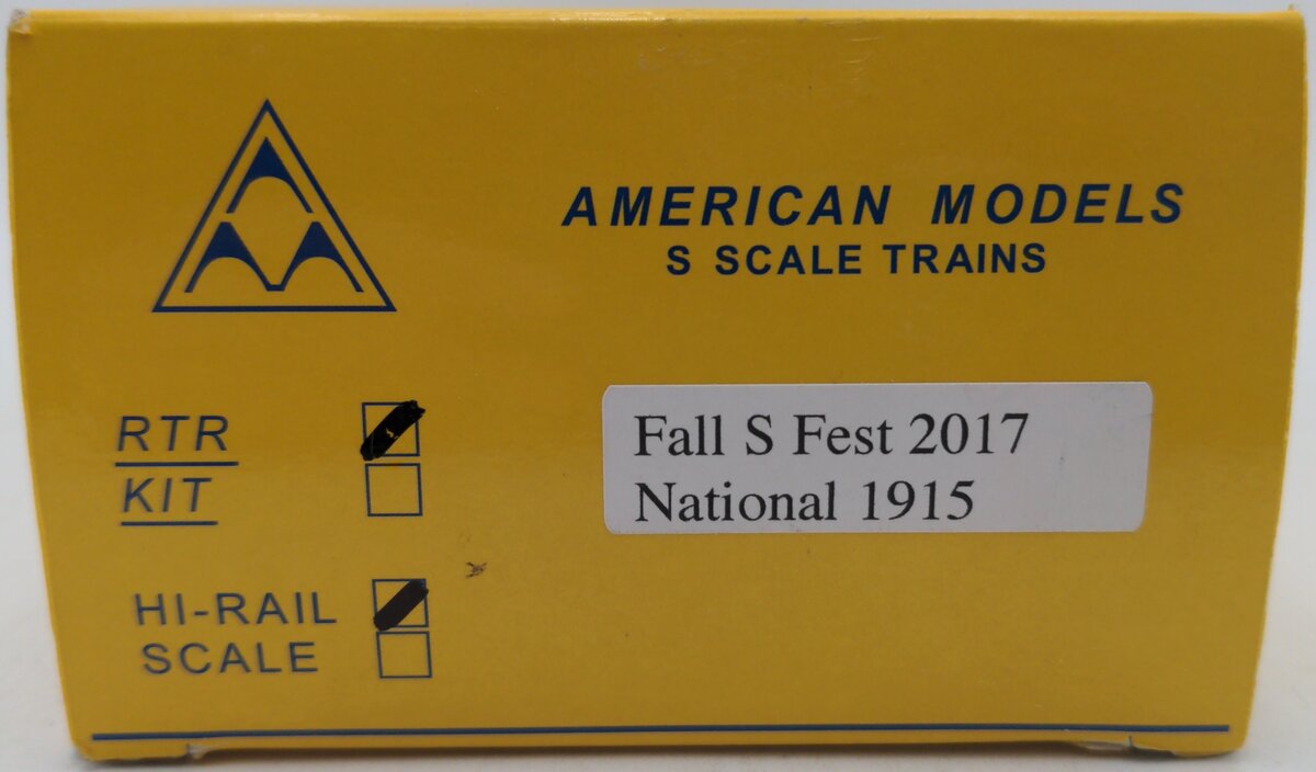 American Models 2017 S Gauge MNX National Car Company Fall Fest Boxcar #1915 EX/Box